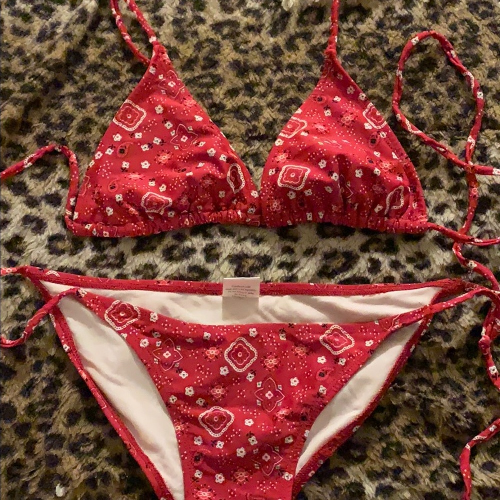 Red bandana swimsuit